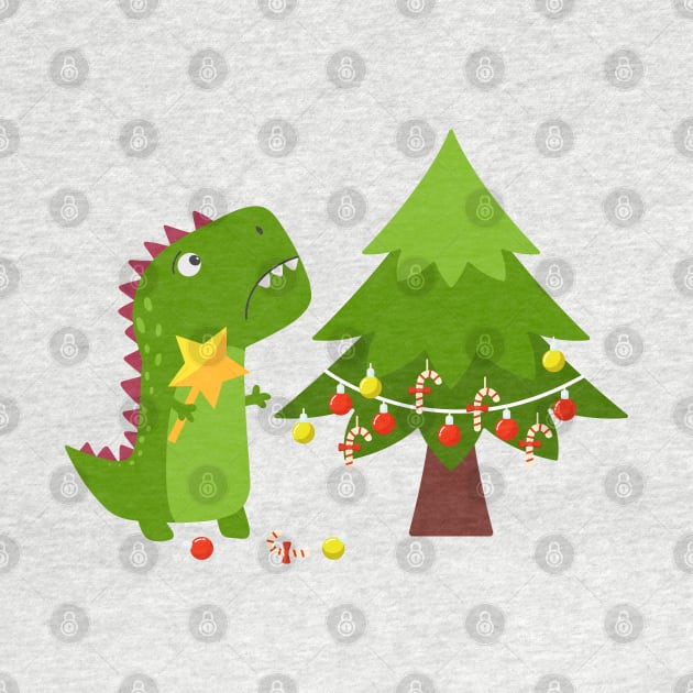 Tree Rex Christmas Dino by Messy Nessie